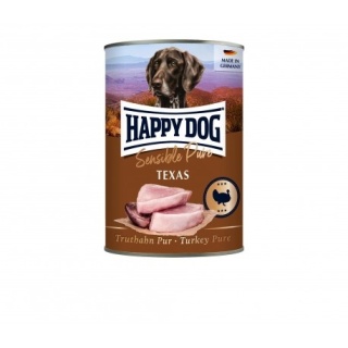 Happy Dog Sensible Pure Texas – mokra karma dla psów dorosłych, indyk, 400 g puszka