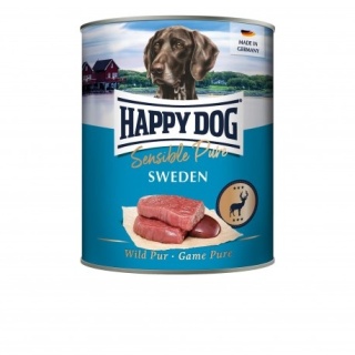 Happy Dog Sensible Pure Sweden – Puszka dla psa, Dziczyzna 800 g