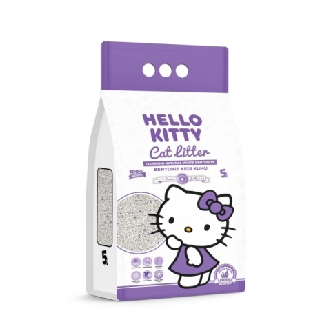 Hello Kitty – Żwirek Bentonitowy dla Kota Lawendowy 5L