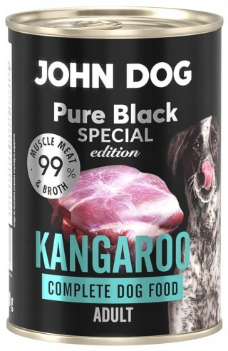 John Dog Pure Black Special Edition – Karma mokra dla psa- Kangur 400 g