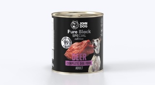 John Dog Pure Black Special Edition – karma mokra dla psa - Jeleń 800 g