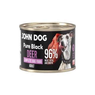 John Dog Pure Black – mokra karma dla psa Jeleń 200 g