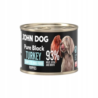 John Dog Pure Black Junior – mokra karma dla szczeniąt Indyk 200 g