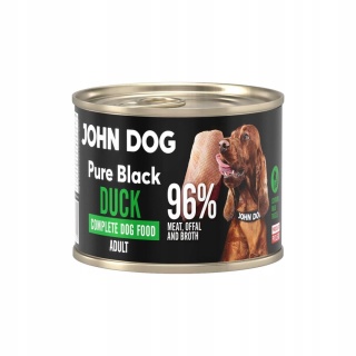 John Dog Pure Black – mokra karma dla psa Kaczka 200 g