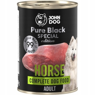 John Dog Pure Black SPECIAL EDITION – mokra karma dla psa - Konina 400 g