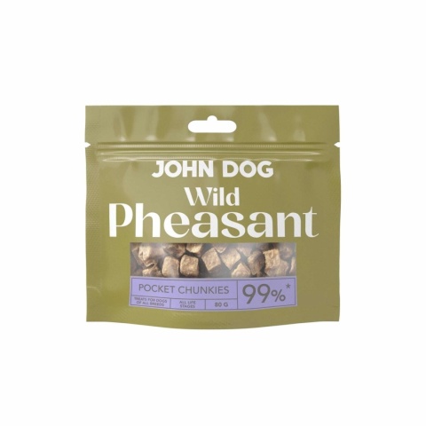 John Dog Wild Pocket Chunkies -Przysmak treningowy dla psa - Bażant 80 g