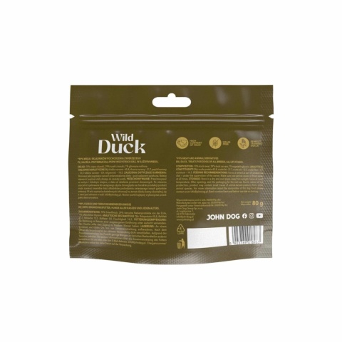 John Dog Wild Pocket Chunkies –Przysmak treningowy dla psa - Kaczka 80 g