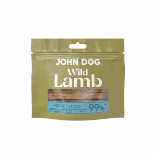 John Dog Wild Pocket Sticks Jagnięcina 5 szt. – hipoalergiczne, bezglutenowe przysmaki treningowe dla psa z jagnięciny