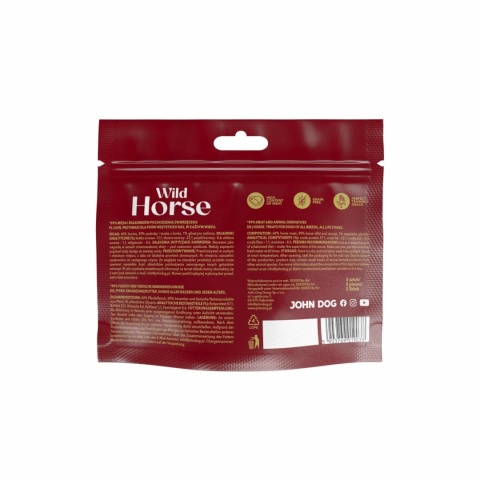 John Dog Wild Pocket Sticks Konina 5 szt. – hipoalergiczne, bezglutenowe przysmaki treningowe dla psa z jagnięciny