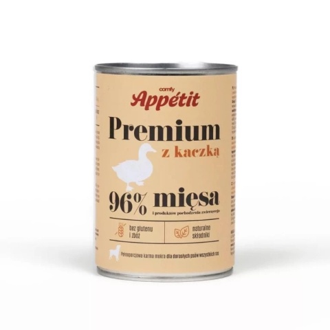 Comfy Appetit Premium Kaczka 400 g – Pełnoporcjowa mokra karma dla psów