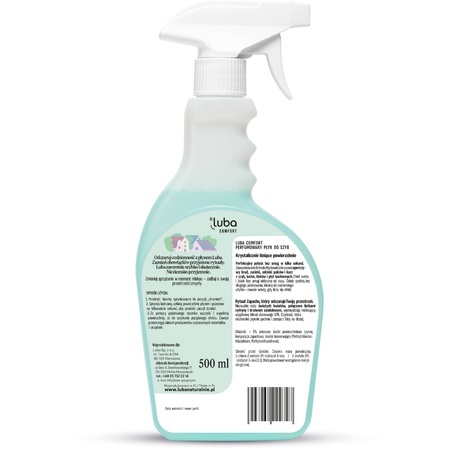 Luba Comfort Perfumowany Płyn do Szyb 500 ml Listki Cytryny & Niebieskie Kwiaty , Blask który zostaje z Tobą na dłużej