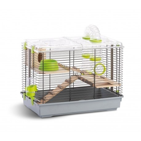 PanamaPet PINO NATURA – klatka dla gryzoni do czasowego pobytu, szara 45 × 27 × 34 cm
