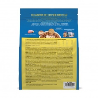 Schesir Born Carnivore – Karma sucha dla kotów dorosłych, Śledź i Łosoś, 255 g