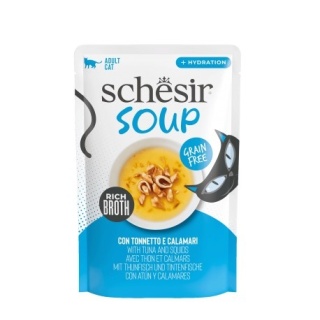 Schesir Soup – Zupa dla kota Tuńczyk z kalmarami w bulionie 40 g