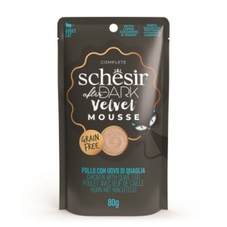 Schesir After Dark Velvet Mousse – Kurczak z jajkiem przepiórczym, 80 g, saszetka