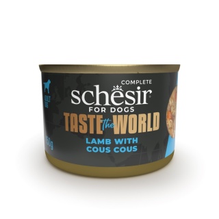 Schesir Taste The World – mokra karma dla psa, jagnięcina z kuskusem 150 g puszka