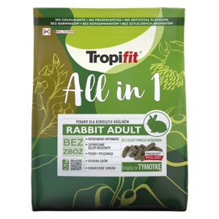 Tropifit All in 1 Rabbit Adult 500g – Bezzbożowa karma premium dla dorosłych królików