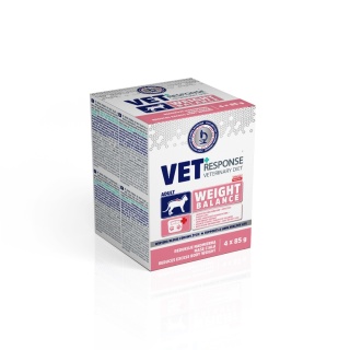 VET RESPONSE Veterinary Diet Weight-Balance Cat 4 x 85 g – mokra karma weterynaryjna dla kota wspierająca redukcję wagi