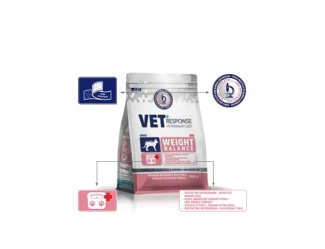 VET RESPONSE Veterinary Diet Weight-Balance Cat 400 g – sucha karma weterynaryjna dla kota wspierająca redukcję wagi