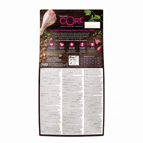Wellness CORE Small Breed Adult Original – sucha karma dla dorosłych psów małych ras, indyk i kurczak 1,5 kg