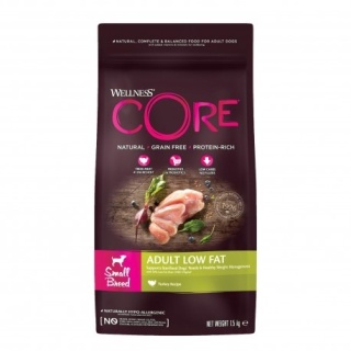 Wellness CORE Small Breed Low Fat Turkey 1,5 kg – sucha karma z indykiem dla dorosłych psów małych ras